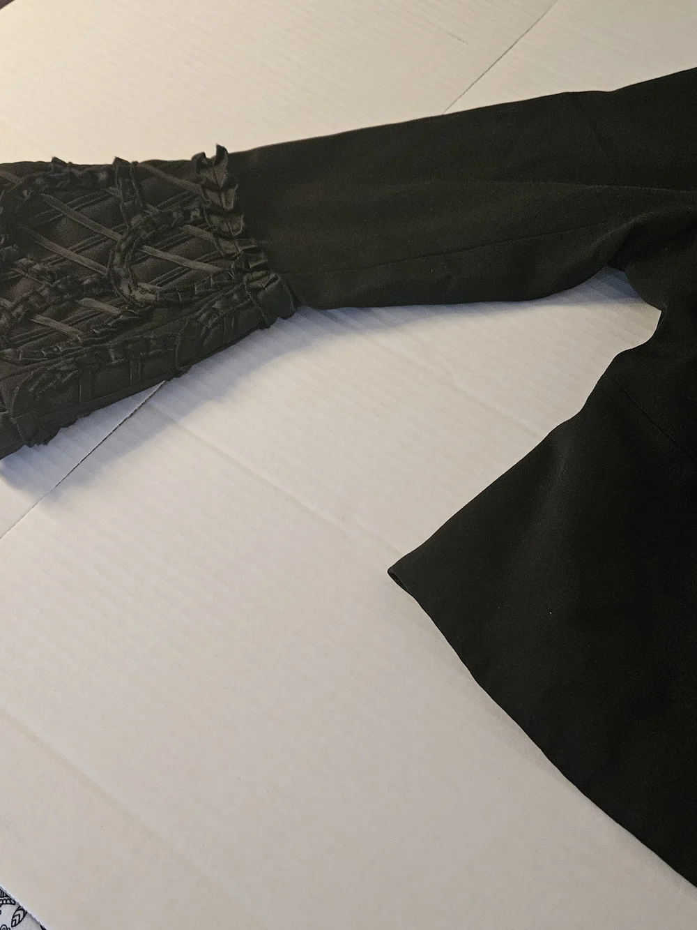 Pamela McCoy Black Ruffle-Trim Textured Blazer - Picture 13 of 14